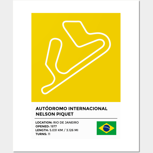 Autodromo Internacional Nelson Piquet [info] Wall Art by sednoid